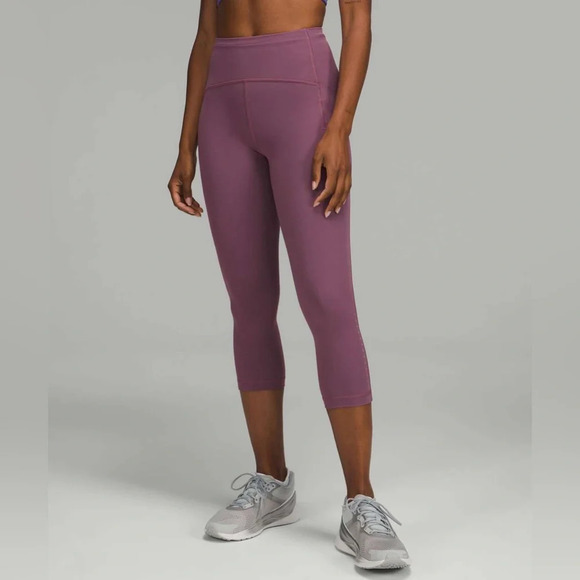 Lululemon Swift Speed High-Rise Crop 21" - Vintage Plum 6 - Picture 1 of 7